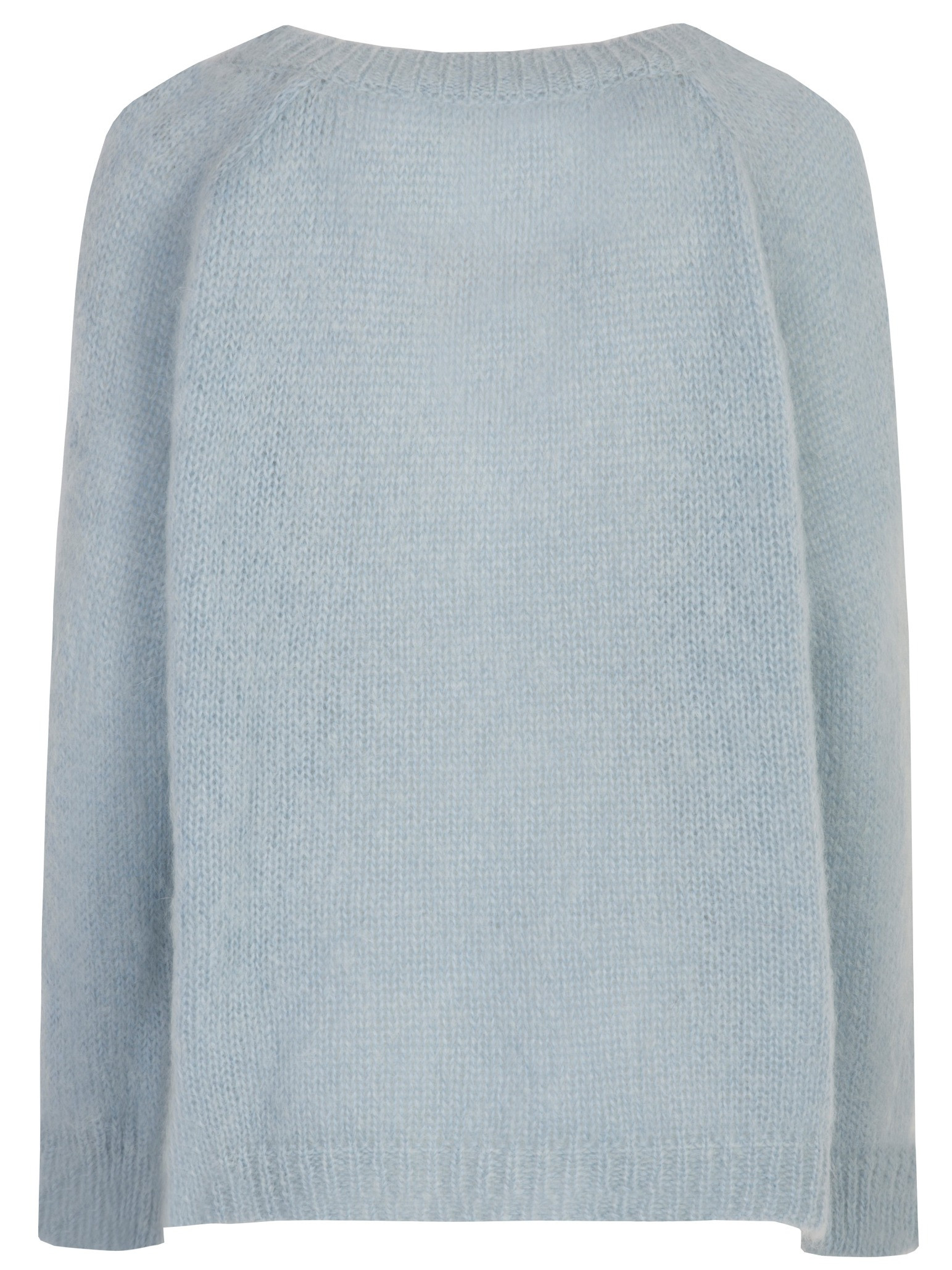 Sweter z dekoltem błękit