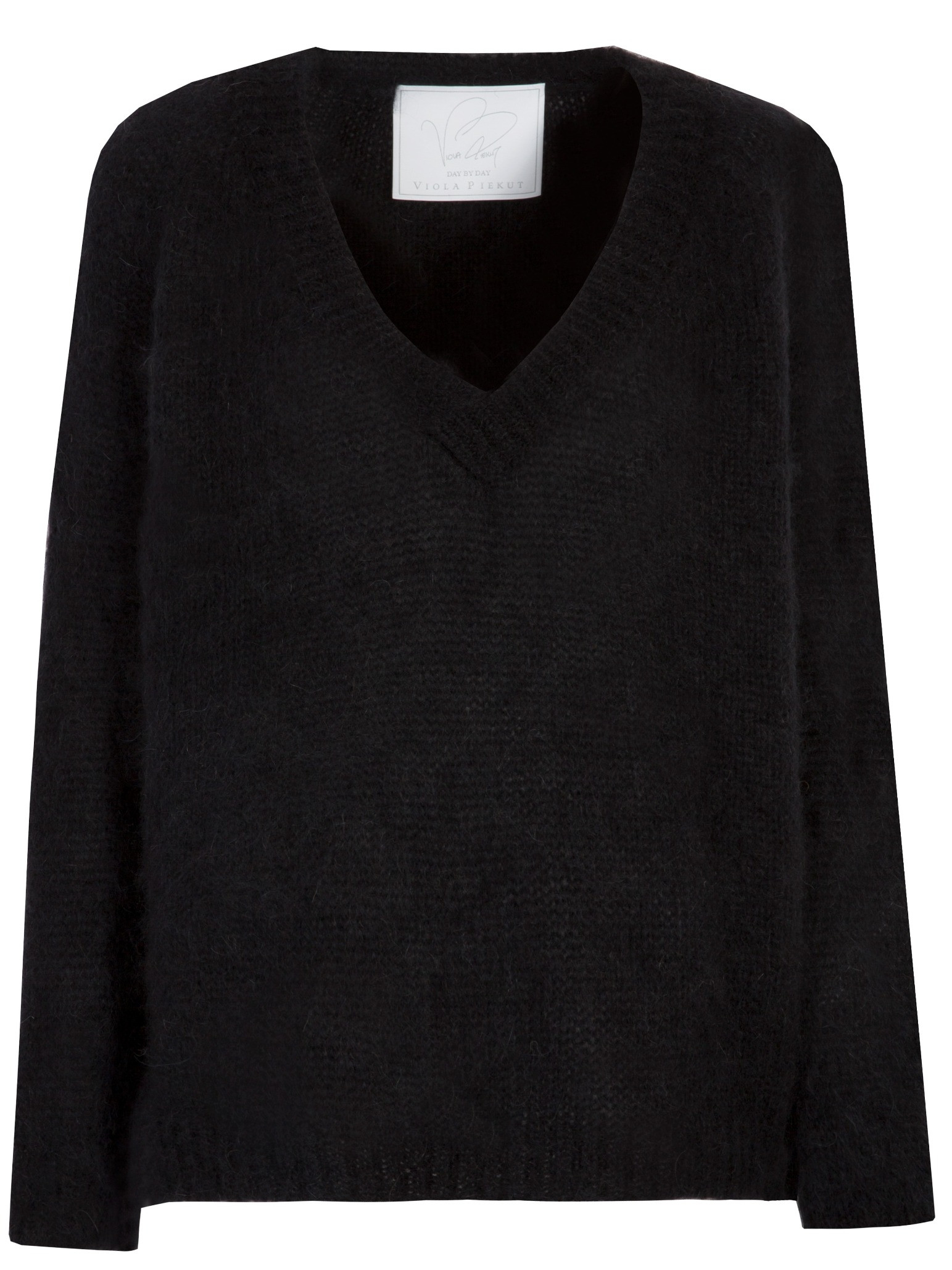 Sweter z dekoltem czarny