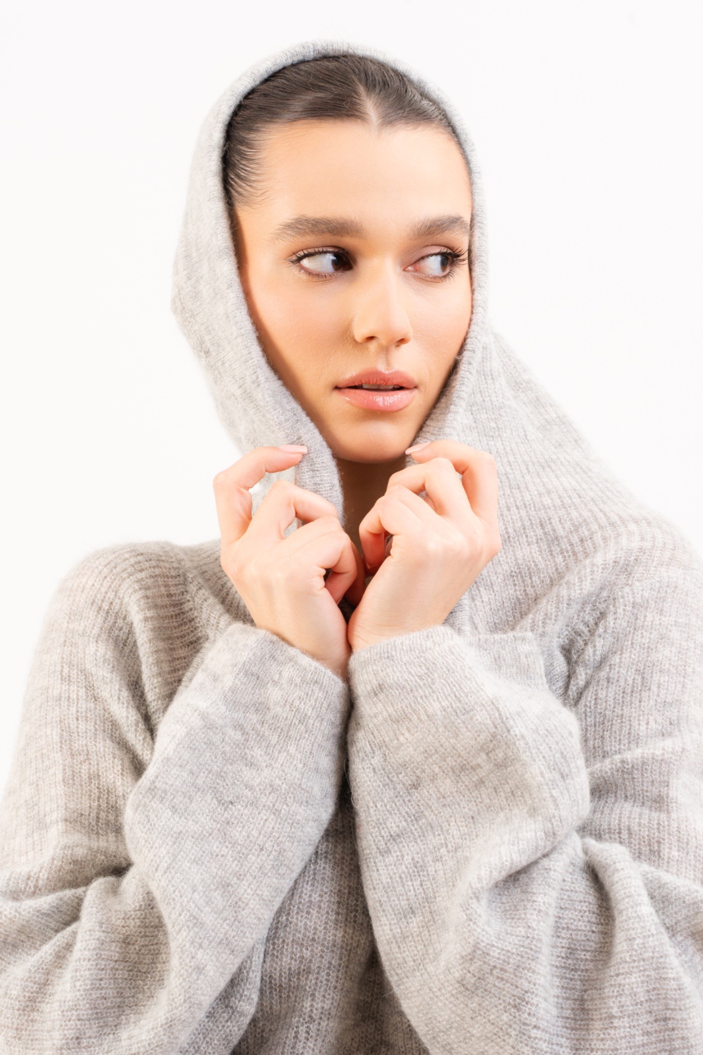 Sweter z kapturem HOMIE szary