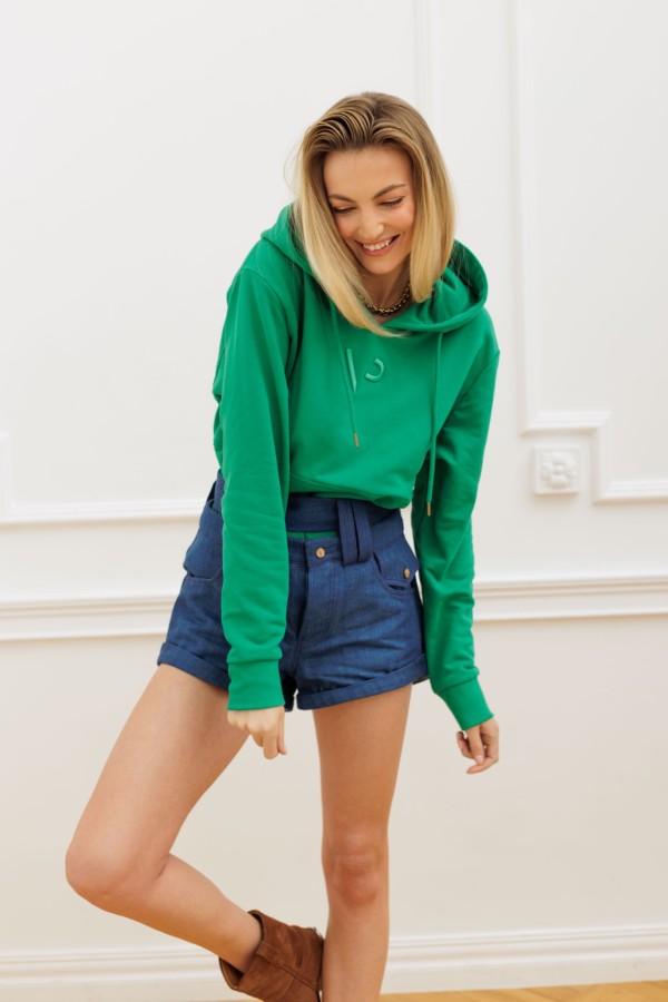 Bluza POWER GREEN z kapturem