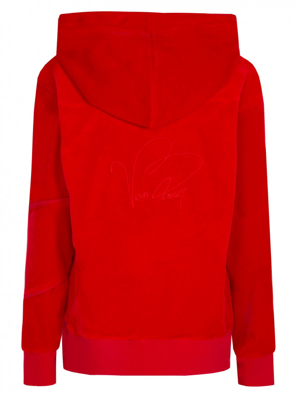 Bluza dresowa VELVET czerwona AUTOGRAF