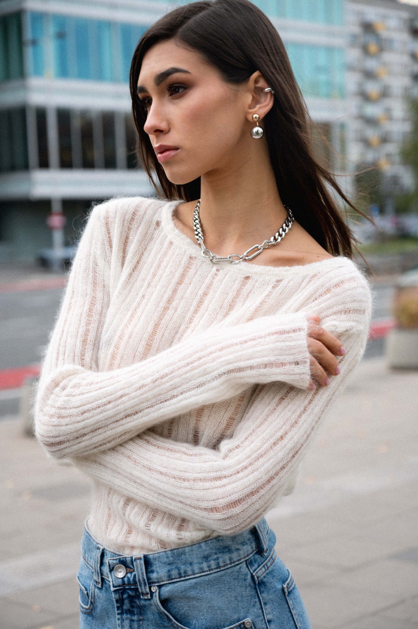 Sweter ażurowy CHARM Sweter ażurowy CHARM