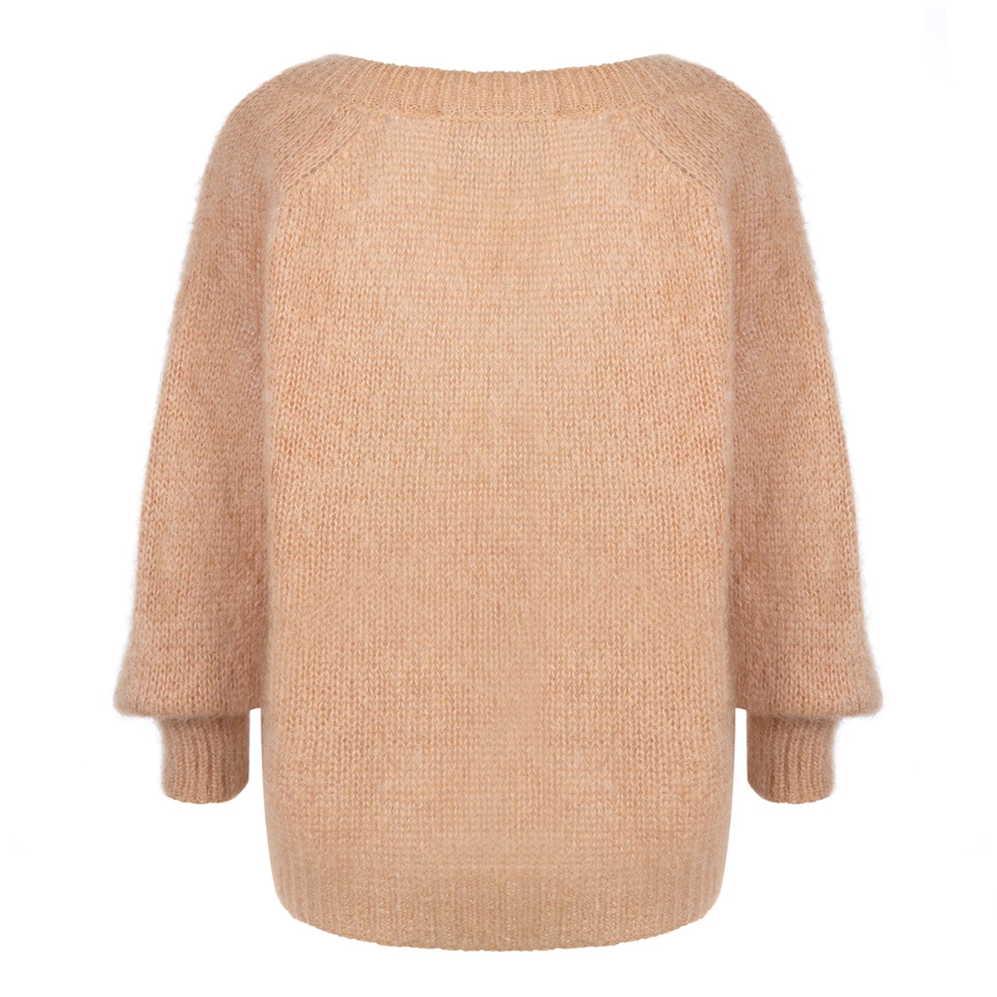 Sweter z dekoltem COZY carmel