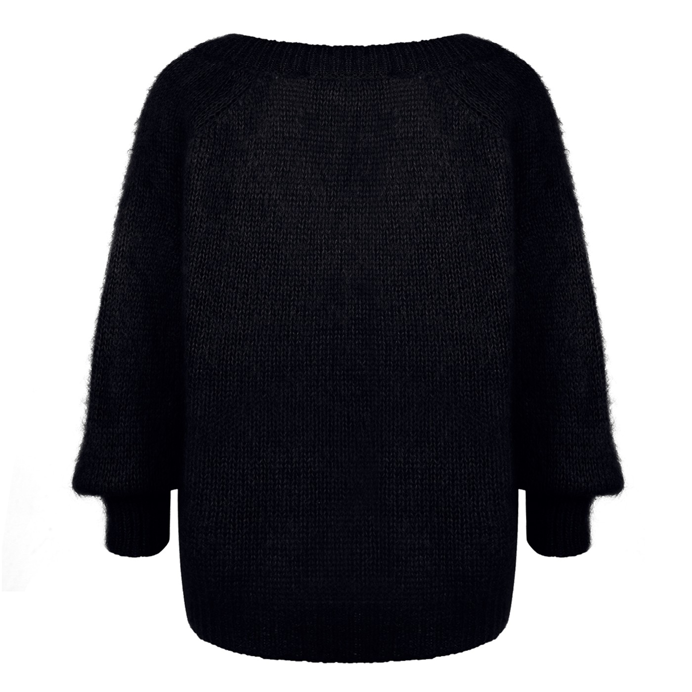 Sweter z dekoltem COZY czarny