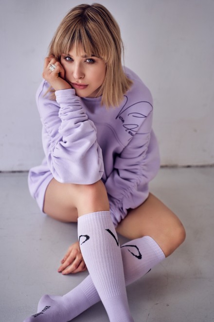 Bluza z marszczeniami LAVENDER