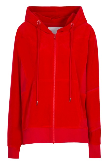Bluza dresowa VELVET czerwona 