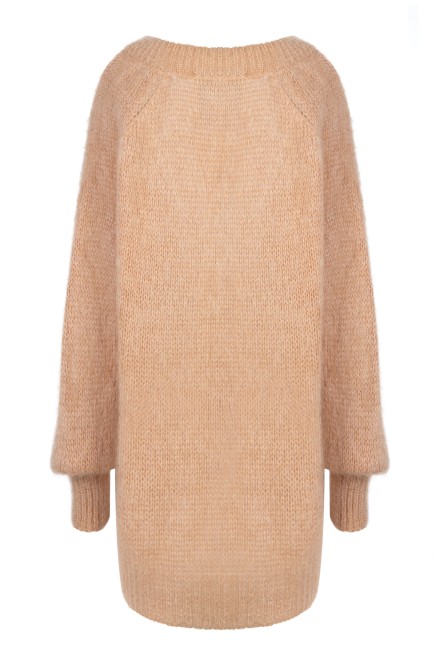 Sweter z dekoltem COZY carmel