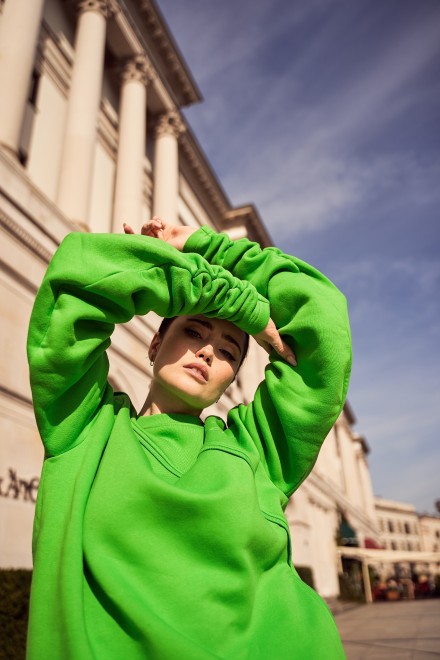 Bluza z marszczeniami AMAZING GREEN