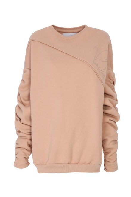 Bluza z marszczeniami POWDER PINK